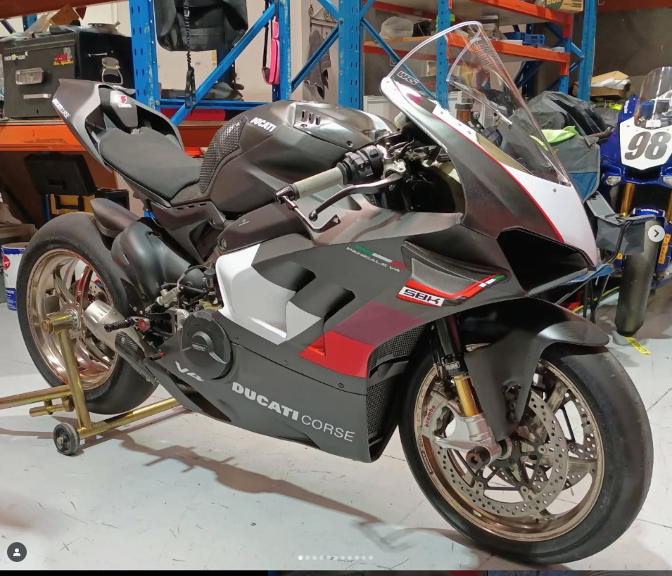 Ed on the Ducati Panigale V4